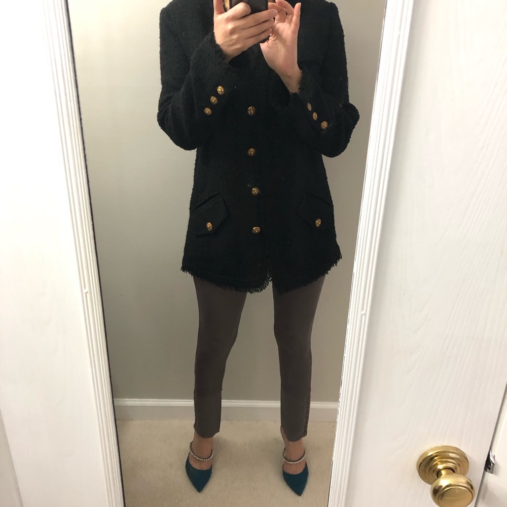 Diesel rib slim straight pants with buttons seams